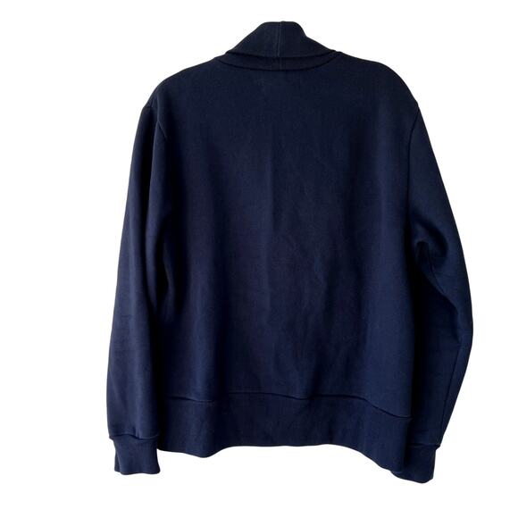 Yoko Devereaux Mens Double Breasted Shawl Collar Cardigan Navy Blue Size Large - Picture 3 of 6